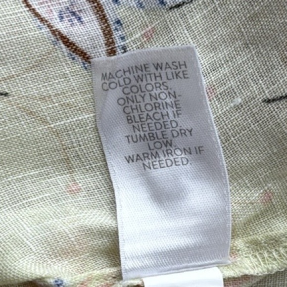 J. Jill Love Linen Paisley Floral Midsummer Top in Light Zest Yellow Size Medium - Picture 12 of 13